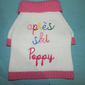 Mark & Graham Knit Apres Ski Dog Sweater "Poppy" Sz M (AA-15)
